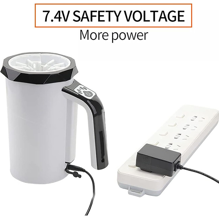 Електричний очищувач лап для собак PJDDP: силіконовий скребок для лап з рушником, портативний для великих і середніх собак, синій