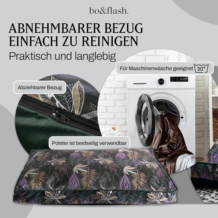 Аттіас Hundekissen: Лежанка для собак, зручна та стильна, з неслизьким покриттям (M, Max)