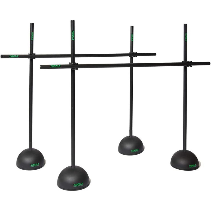 Набір для координації TOOLZ Agility: 2 бар'єри, стійки для слалому та фіксатори - для дітей та дорослих, indoor/outdoor