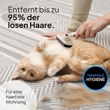 Набір для догляду за котами Pretty Paw® Profi: щітка та набір для грумінгу. Ідеально для короткої та довгої шерсті, гігієнічна та комфортна.