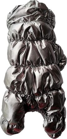 Флісовий комбінезон для собак, куртка для собак, степна, для холодної погоди, розмір S, сріблястого кольору