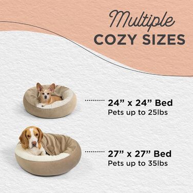 Ліжко для кота та собаки Cozy Cuddler Ilan від Sheri, з кріпленням ковдри, блакитне, 61 x 61 см