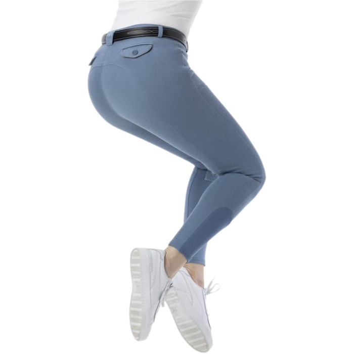 Верхні штани для верхової їзди Riding World Alexandrie для жінок та дітей | Штани для верхової їзди з накладкою на колінах з тканини | з кишенями спереду | Легінси для верхової їзди в шести кольорах | Екіпірування для верхової їзди розмір 104-176 та 32-44