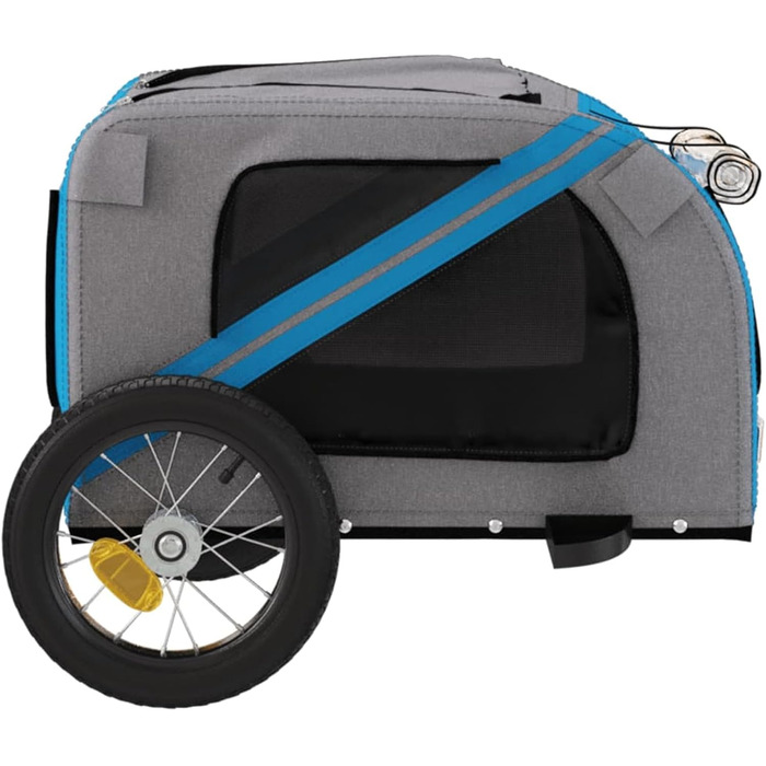 Причіп для собак на велосипед, Oxford, 30 кг, блакитний/сірий - Pet Trailer Model93869
