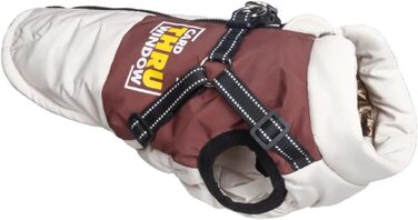 Легка, дихаюча, тепла куртка для собак зі снігофлісу, вітро- та водовідштовхувальна, з світловідбиваючим отвором для повідка, для бульдога/лабрадора, жовта, (B, 3XL)