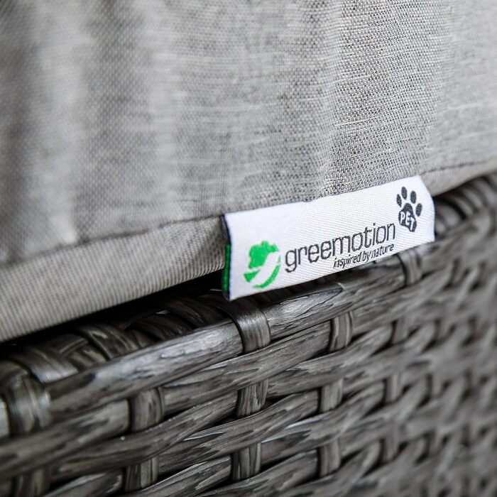 Greemotion лежанка для собак з дахом та подушкою, сірий колір, 79 x 83 x 56 см