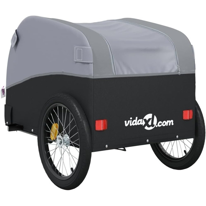 Причіп для велосипеда, вантажний, чорний та сірий, 45 кг, для покупок, подорожей, велосипедних прогулянок