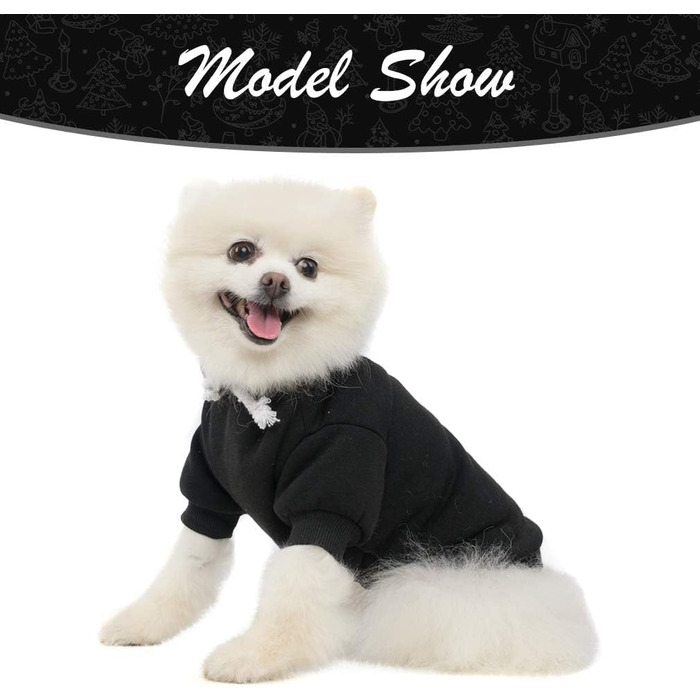 KOOLTAIL: Теплий пуховик з капюшоном для собак - чорний, з отвором для повідка та кишенею, для маленьких, середніх та великих собак, Small/Medium (упаковка 1)