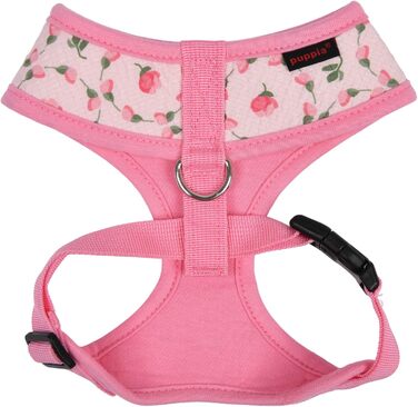 Шлейка для собак Puppia Baba, рожева, L (Pink_Florian), без дискомфорту, для малих та середніх собак