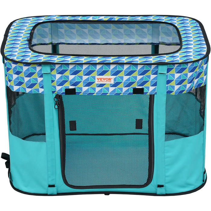 Клітка для цуценят VEVOR, розкладний вольєр для собак, 812 x 609 x 558 мм, з мискою, 600D Oxford, для малих та середніх тварин