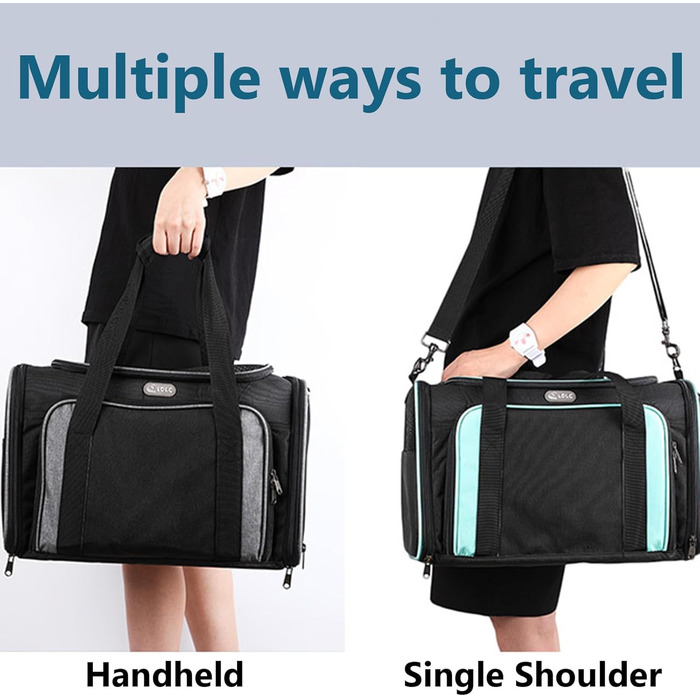 Транспортна переноска для кота/собаки Ruyiczb, розширювана, сіра