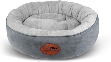 Кругле ліжко для собак та котів Fufi Large 71 см - м'яке, з піднятими бортиками, неслизьке, знімне, для всіх сезонів
