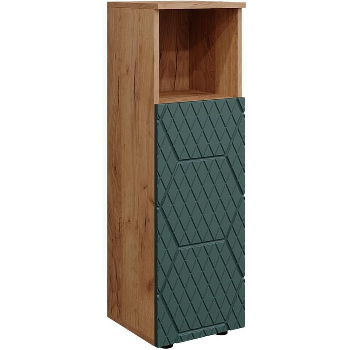Пенал для ванної Vicco Irma, 30x95 см, зелений/дуб Goldkraft