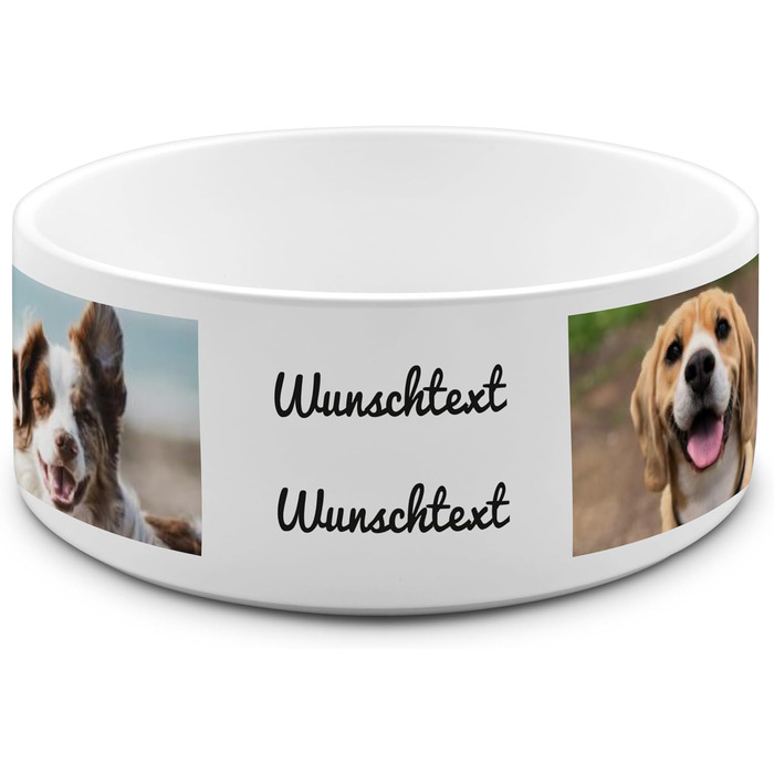Персоналізована годівниця для собак PhotoFancy® з фото та ім'ям/текстом. Великий об'єм 950 мл, дизайн Layout 4