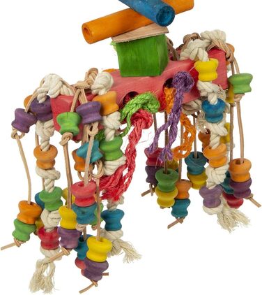 Іграшка для папуг HappyBird XXL Гігантський Кальмар з дерева, 22x22x73 см, для ара, какаду, жако