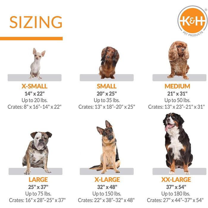 K&H Pet Products самонагрівальний килимок для собаки, малий, портативний, машинне прання, без електрики, регульований, не ковзає, 63,5x50,8 см