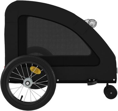 Фургон для собак VidaXL - чорний, 45 кг, Oxford-Gewebe, з прапором та відбивачами