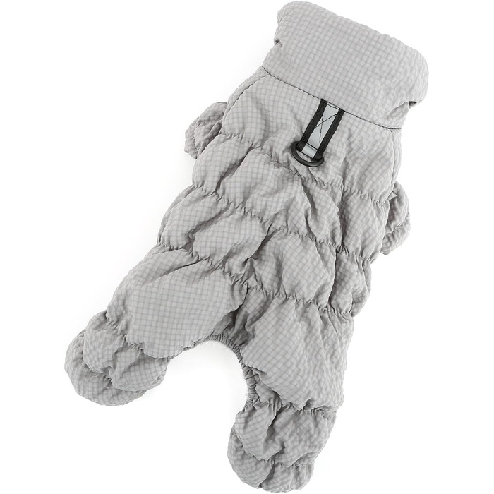 Зимовий теплий комбінезон для собак, водонепроникний, з флісовою підкладкою, для маленьких порід (йоркширський тер'єр, чихуахуа), зелений (XL, сірий)