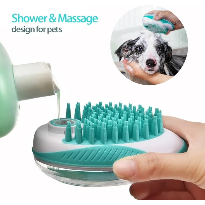 Щітка для догляду за шерстю котів та собак, для довгошерстих порід. Видаляє шерсть, масажує та розплутує.