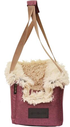 Автомобільний підлокітник для собак | Універсальний, миючий, зносостійкий, для середніх консолей, передніх та задніх сидінь | Сумка для собак, для маленьких порід | Колір: Бордовий