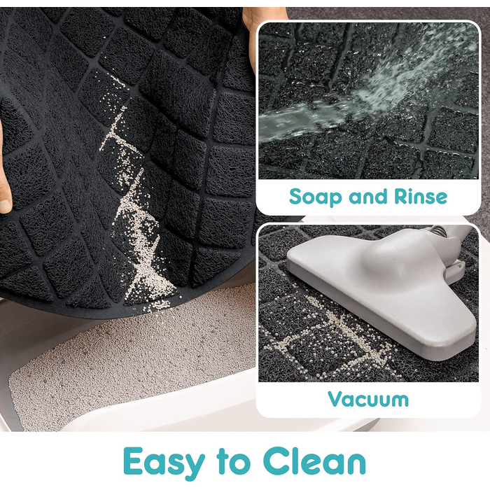 Килимок для котячого туалету Conlun Katzenklo Matte, 119 x 89 см, сітка, водонепроникний, чорний