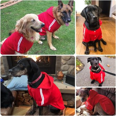 Теплий пуловер для собак NAMSAN, зимовий одяг для великих собак, червоний, худі, 4XL