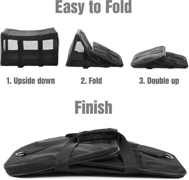 Транспортна переноска для собак та котів HITSLAM, складана, зелена (M)