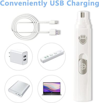 Електричний триммер для собак та котів IFaca: безболісне підрізання нігтів, 2 швидкості, для собак будь-яких порід