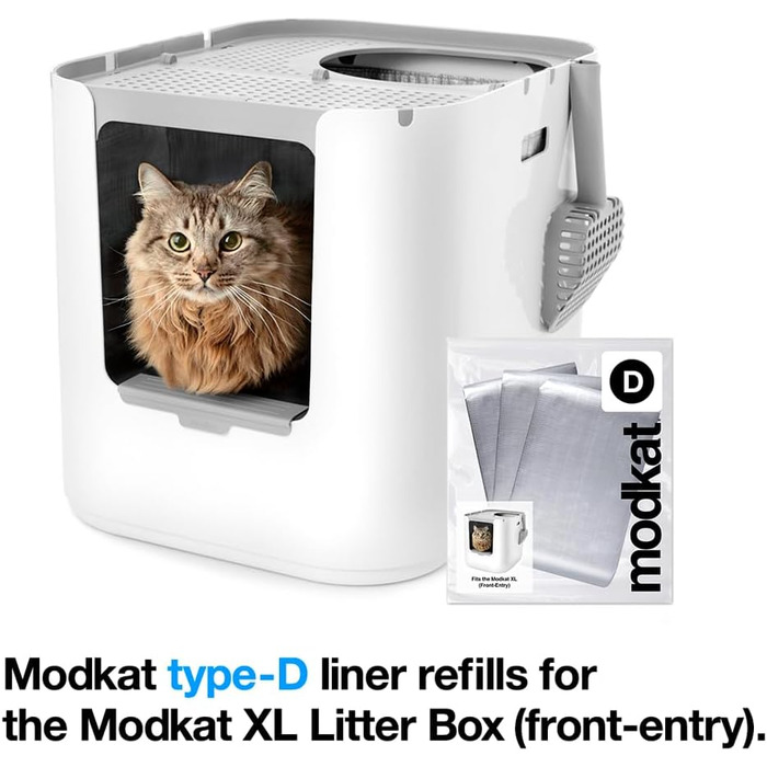 Туалет для котів Modkat XL з фронтальним входом, сірий - 3 шт.