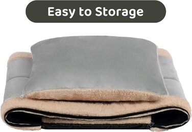 Кішечка Hollypet: ліжко для котів та маленьких собак, 2-в-1, тепле гніздо-печера з кришталевої оксамиту, сірий колір, для дому та вулиці