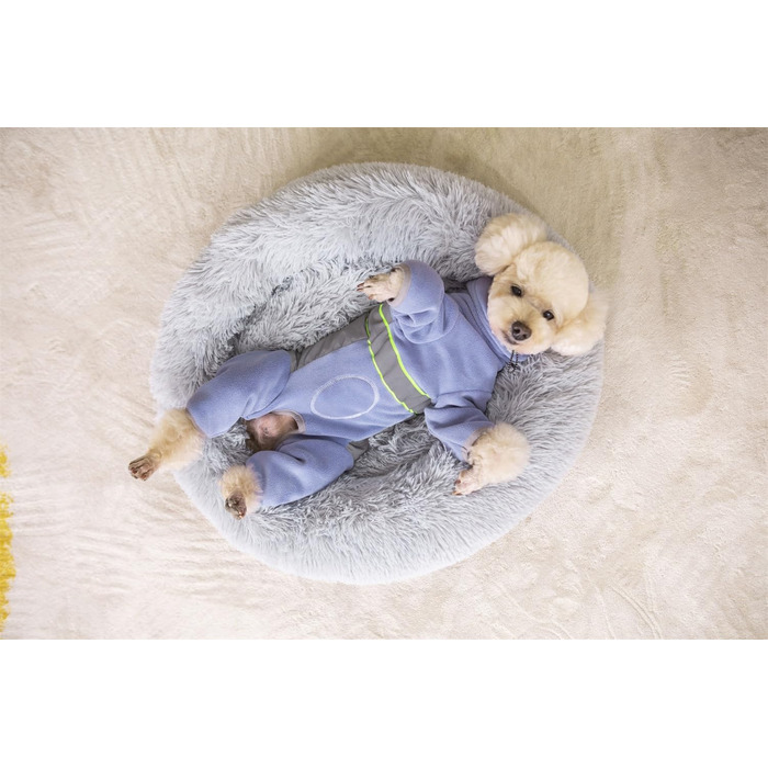 Флісовий теплий зимовий костюм для собак BT Bär з кільцем D, світловідбиваючими елементами, для малих та середніх собак (S, фіолетовий)