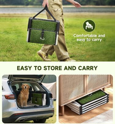 Рампа для собак у машину, складана, для великих собак, з антиковзким килимком, для авто, SUV, вантажівок, високих ліжок, широка (110x58x43 см)