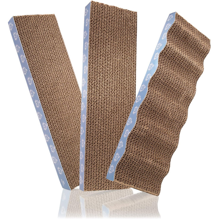 Bella & Balu: Набір з 3 картонних когтеточок для котів | Когтеточка-картон, когтеточка-стійка, захист меблів