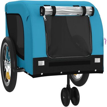 Причіп для велосипеда Gecheer для собак та інших домашніх тварин, блакитно-чорний (125 x 63 x 66 см)