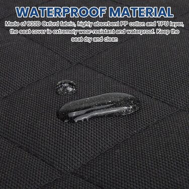 Водовідштовхуючий чохол на заднє сидіння для собак: захист сидіння авто, чохол для тварин, стійкий до ковзання та подряпин (135 x 120 см)