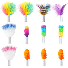 Іграшка для котів GoldenSun 3 в 1: електрична, інтерактивна, автоматична. Whack-A-Mole, метелик, м'ячик, USB, 6 насадок, A-Weiß (Y-12 шт.)