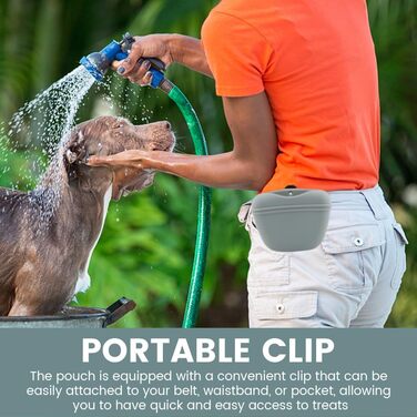 Силіконові пакетики для ласощів для собак (2 шт.), для тренувань, на талії, водонепроникні, ідеальні для прогулянок