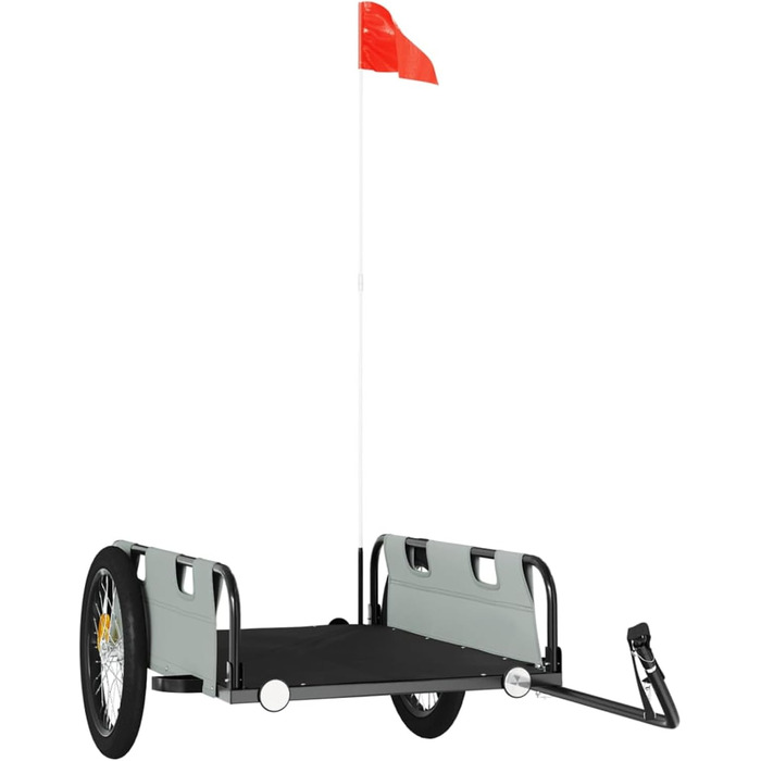 Фahrradanhänger ARKEM: Кошик-причіп для велосипеда з тканини Oxford та металу (сірий)