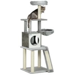 PawHut Cat Tree 1415см Cat Tree with Cat Cave Play Ball Підвісне ліжко 2 платформи Сизаль для любителів кішок