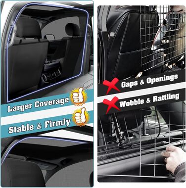 Сітчаста перегородка для собак у машину Mixsuper, 133,1 см, для позашляховиків, пікапів та легкових авто, чорна, велика