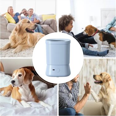 Автоматичний очищувач лап для собак Hogvinnatil | Пристрій для догляду за тваринами, захист від бризок | Для дому, подорожей, кемпінгу, прогулянок (Блакитний)