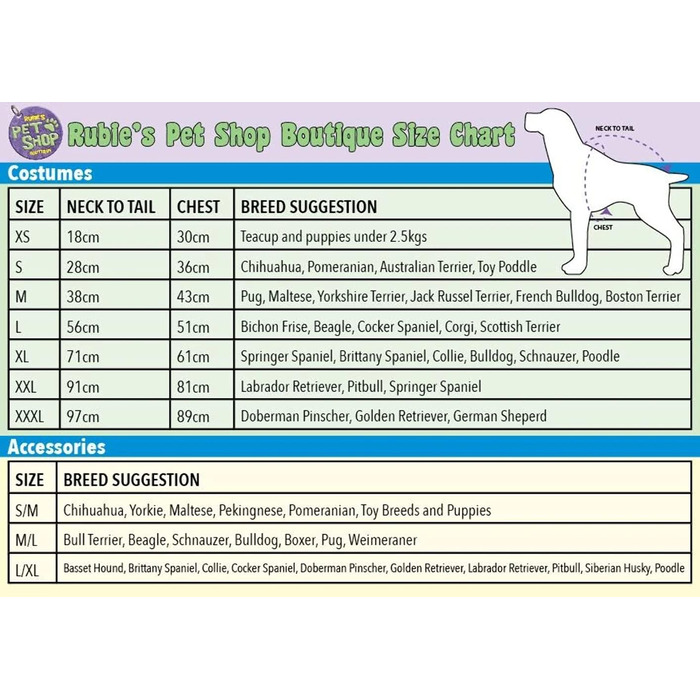 Костюм для собак Rubie's, елегантний ансамбль, чорний та білий, розмір XL, для Хелловіну