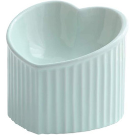 Підвищена годівниця для котів, керамічна - годівниця для котів з нахилом, анти-блювотний миска, 180 г, зелена