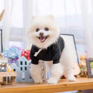 KOOLTAIL: Теплий пуховик з капюшоном для собак - чорний, з отвором для повідка та кишенею, для маленьких, середніх та великих собак, Small/Medium (упаковка 1)