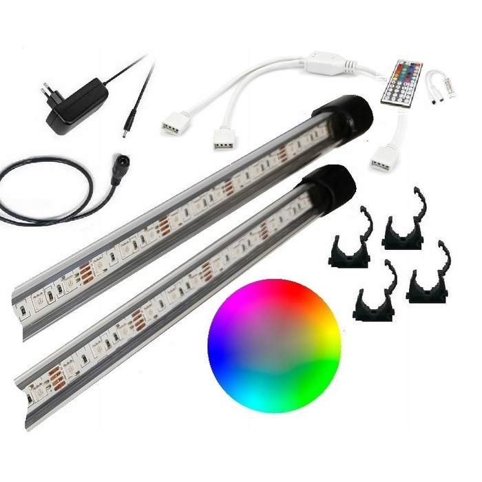 Декоративне RGB-освітлення для акваріума, 2 x 30 см