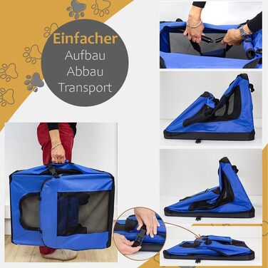 Складана переносна сумка-переноска для собак та котів Petigi (S, 50 x 35 x 36 см, блакитна)