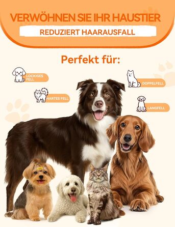 Щітка для вичісування підшерстка собак та котів FEELNEEDY, 4 в 1, для довгошерстих порід, 23+35 зубців, двосторонній спрей, 2 щітки з кожної сторони