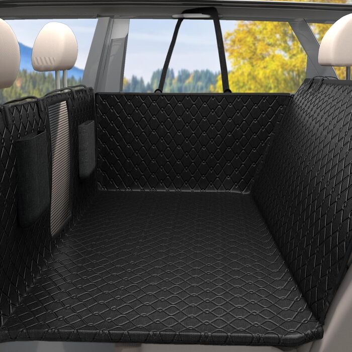 Захист для заднього сидіння автомобіля для собак з жорстким дном, XL, чорний. Водонепроникний, зносостійкий, антиковзний, для собак, вантажівок.