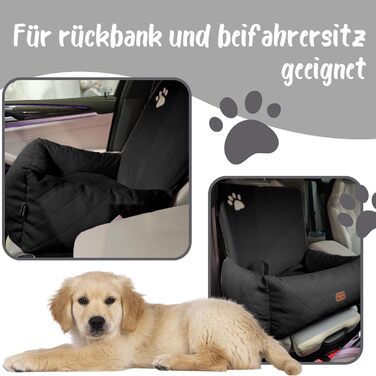 Автомобільний лежак для собак Golden Dog з кріпленням на ремінь безпеки, 73 x 56 см, колір графіт