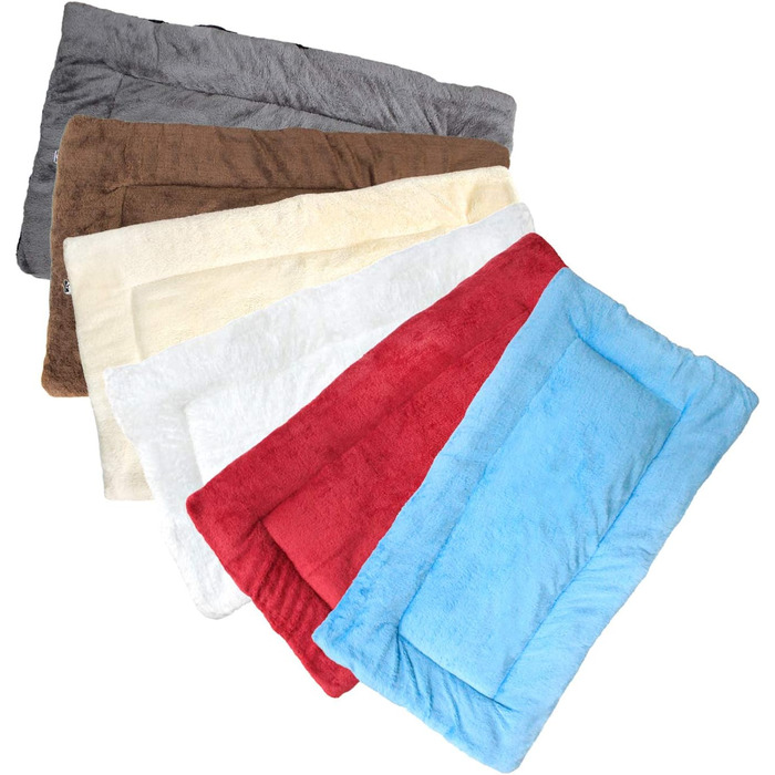 Лежак для собак Downtown Pet Supply, флісовий, 88,9x55,9 см, білий/вівсяний, для клітки